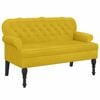 vidaXL sols ar atzveltni, dzeltens, 119,5x64,5x75 cm, samts