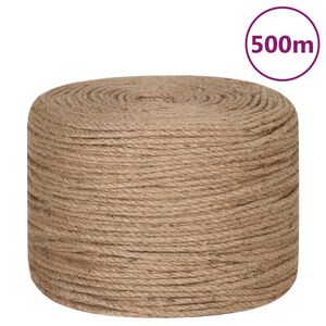 vidaXL virve, 6 mm, 500 m, 100% džuta