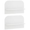 vidaXL Sienas plaukts 2 gab. Balts 60 x 13.5 x 37.5 cm