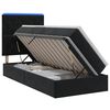 vidaXL LED uzglabā&scaron;anas gulta ar matraci Melns 100 x 200 cm Samts