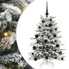 vidaXL Mākslīgā Saliekamā Ziemassvētku Egle Balts 120 cm PE un PVC