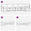 vidaXL Āra dīvānu komplekts ar spilvenu 5 pcs Dabisks un krējuma