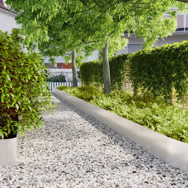 vidaXL Zālāju apmales 10 gab 25x103 cm Nerūsējo&scaron;ais tērauds