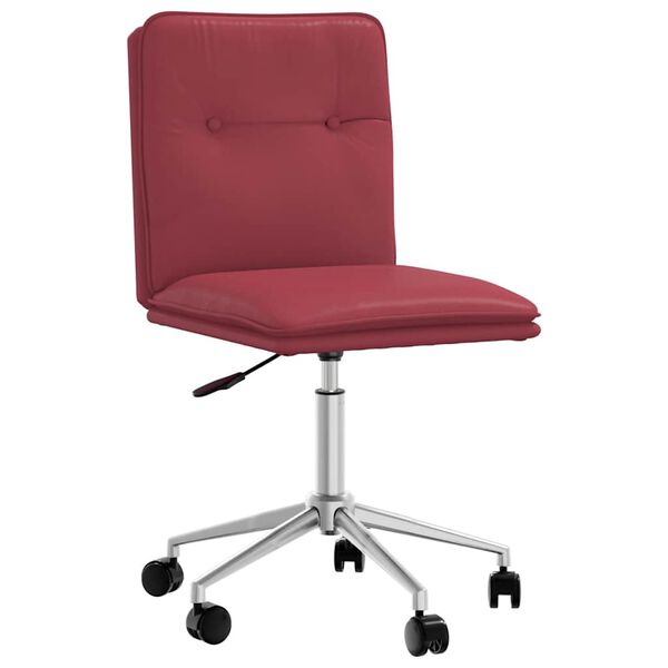 vidaXL virtuves krēsls, vīnsarkana mākslīgā āda