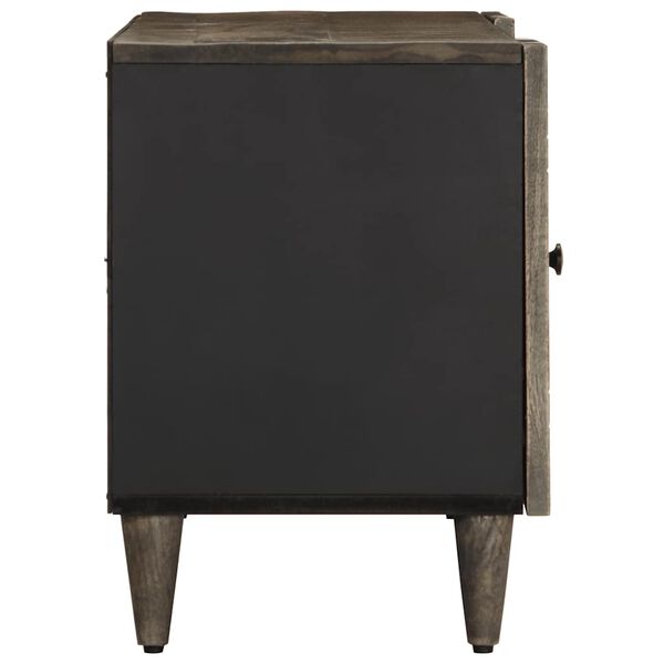 vidaXL televizora skapis gai&scaron;i pelēks 105x33,5x46 cm masīvkoka mango