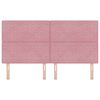 vidaXL LED gultas galva ar galvas klāju Rozā 180 cm Poliesters