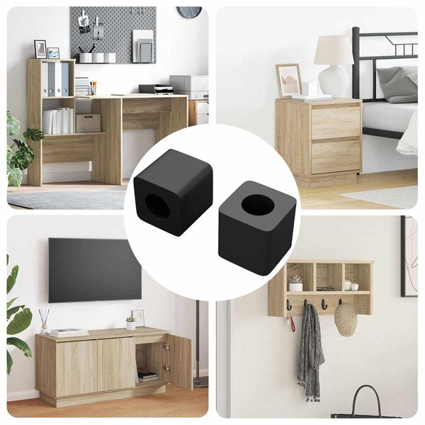 vidaXL Atvilktņu turētājs 2 pcs Melna 15 x 15 x 15mm PP kopolimērs