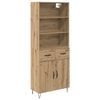 vidaXL Augstais skapītis 2 pcs Artisānā ozols 69,5 x 34 x 180 cm