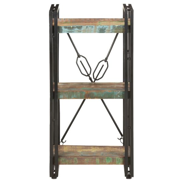 vidaXL grāmatu plaukts, 3 līmeņi, 40x30x80 cm, pārstrādāts masīvkoks