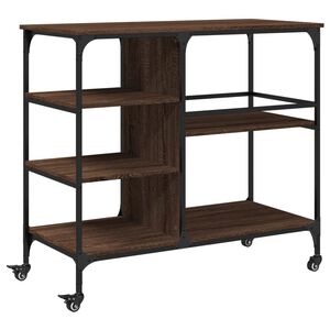 vidaXL virtuves ratiņi, ozolkoka, 100x45x89,5 cm, inženierijas koks