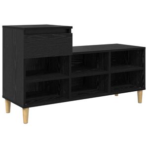 vidaXL Apavu skapis 102 x 36 x 60 cm Inženierijas koks Melns ozols