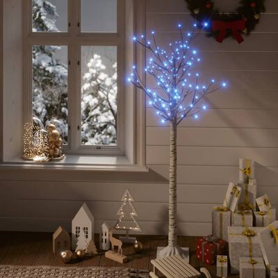 vidaXL Ziemassvētku koks, 140 LED, zila gaisma, 1,5 m