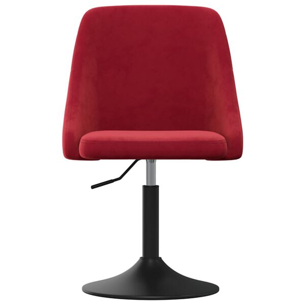 vidaXL virtuves krēsls, vīnsarkans samts