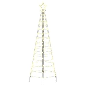 vidaXL LED Ziemassvētku koks 250 cm 390 LED Silti balts Tērauds