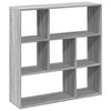 vidaXL telpas sadalītājs grāmatu plaukts pelēka koka 102x29x103,5 cm