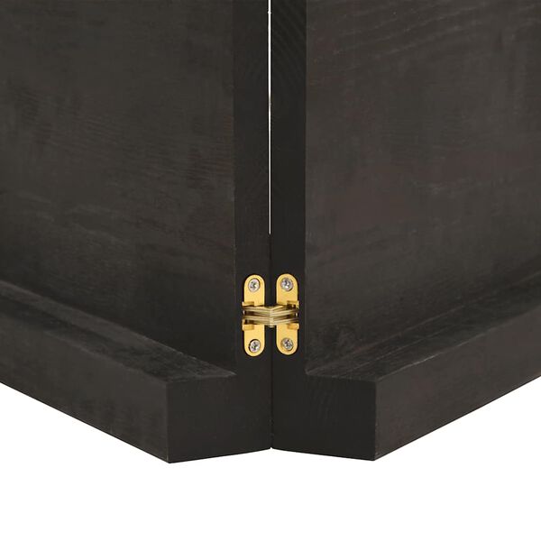 vidaXL sienas plaukts, tum&scaron;i brūns, 180x40x(2-6) cm, ozola masīvkoks