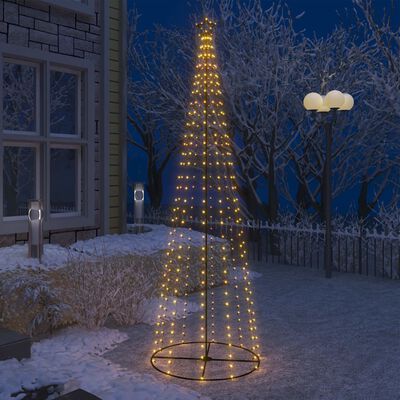 vidaXL Ziemassvētku koks, 330 silti baltas LED lampiņas, 100x300 cm