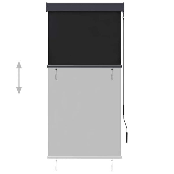 vidaXL āra ruļļu žalūzija, 80x250 cm, antracītpelēka