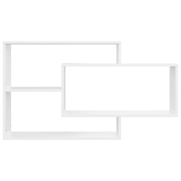 vidaXL sienas plaukti, 104x20x58,5 cm, balti, inženierijas koks