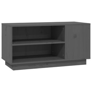 vidaXL TV skapītis, pelēks, 80x35x40,5 cm, priedes masīvkoks