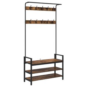 vidaXL Pakaramais Dūmaka ozols 95 x 34 x 184 cm Inženierijas koks