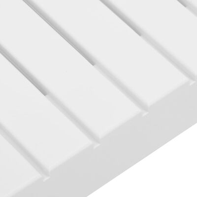 vidaXL 2-daļīgs dārza mēbeļu komplekts ar matračiem, balta plastmasa