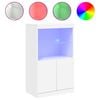 vidaXL kumode ar LED lampiņām, balta, 60,5x37x100 cm