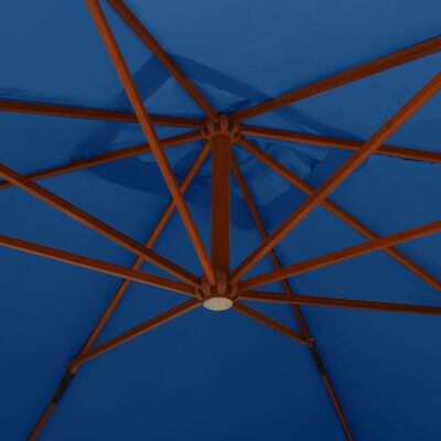 vidaXL saulessargs ar koka kātu, 400x300 cm, debeszils