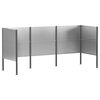 vidaXL Atkritumu tvertņu ekrāns 249 x 85 x 113 cm Cinkota tērauda