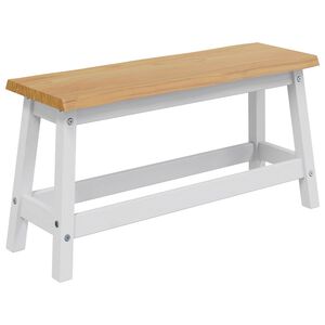 VidaXL Ēdamgalds EKAI Balts 91,5 x 29 x 45,5 cm Priedes masīvkoks