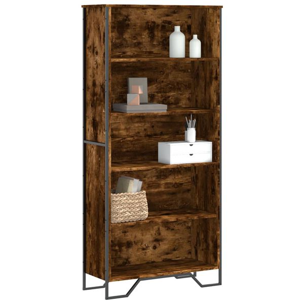 vidaXL grāmatu plaukts, ozola krāsa, 80x31x169 cm, inženierijas koks