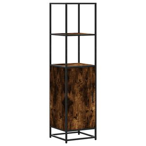 vidaXL Augstā dēlis ozolkoka 35,5x35x139 cm inženierijas koks metāls