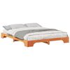 vidaXL Gultas rāmis Brūna 160 x 210 cm Ciets priedes koks