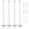 vidaXL Zemes enkurs 4 gab. &Oslash;10 x 60 cm Cinkots metāls Sudraba