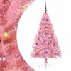 vidaXL Mākslīgais LED Ziemassvētku eglīte su 150 LED Rozā 150 cm PVC