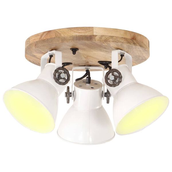 vidaXL griestu lampa, industriāls dizains, balta, 42x27 cm, 25 W, E27