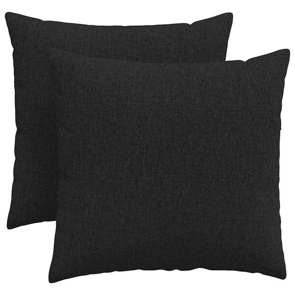 vidaXL Dīvāna spilveni 2 pcs Melna 45 x 45 cm audums