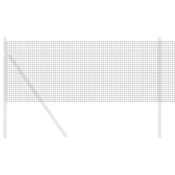 vidaXL Metinātās stieples žogs Pelēka 0.5 x 50 m