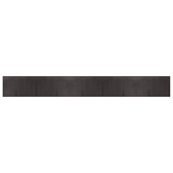 vidaXL paklājs, taisnstūra forma, tum&scaron;i brūns, 60x500 cm, bambuss