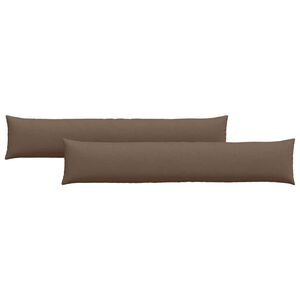 vidaXL Dīvāna spilveni 2 pcs Brūna 200 x 40 cm audums