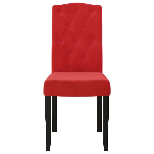 vidaXL virtuves krēsli, 4 gab., vīnsarkans samts