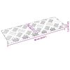 vidaXL Trepju paklājs Taisnstūra 10 pcs Sudraba 60 x 18 cm Alumīnijs