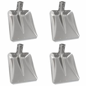 vidaXL Lāpstas Galva 4 pcs Sudraba 45 x 38 cm Alumīnijs