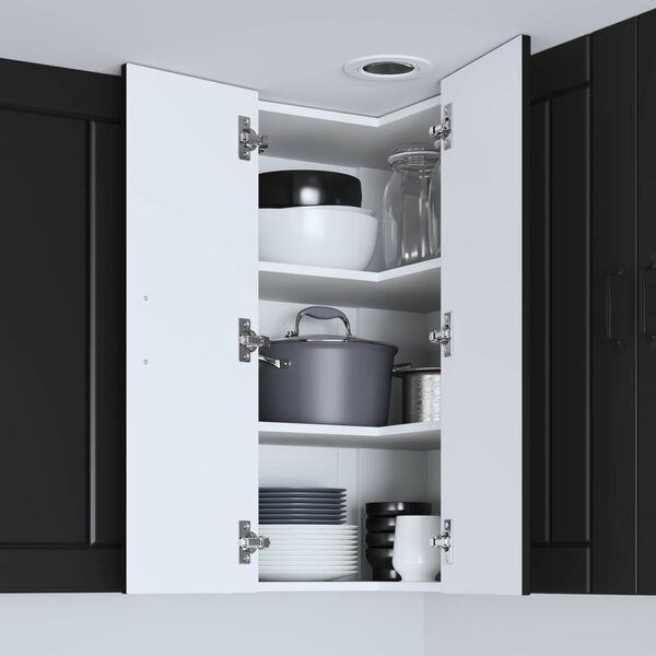 vidaXL Virtuves Skapis Melna 57 x 57 x 80 cm Inženierijas koks