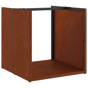 vidaXL Malkas plaukts 40x40x40 cm laikapstākļiem izturīgs tērauds