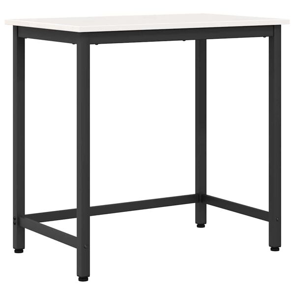 vidaXL galds Balts 80 x 50 x 77 cm Inženieru koks un tērauds