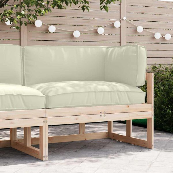 vidaXL Kastī&scaron;u spilvenu komplekts 3 pcs Krēmkrāsa Oksforda audums