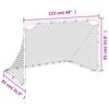 vidaXL futbola vārti, balti, 122x81x81 cm, tērauds