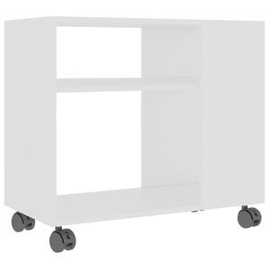 vidaXL galdiņ&scaron;, balts, 70x35x60,5 cm, inženierijas koks