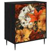 vidaXL Drīzā rokas GENNEP Liliju raksts 66 x 36,5 x 76 cm Melns ozols
